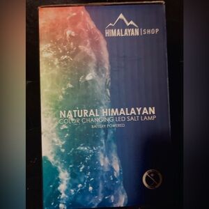 NEW HIMALAYAN SHOP Natural Color-Changing LED Salt Lamp AAA Battery Operated 7”